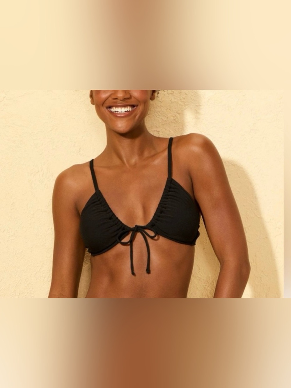 Shade & Shore Front Tie Triangle Bikini Top